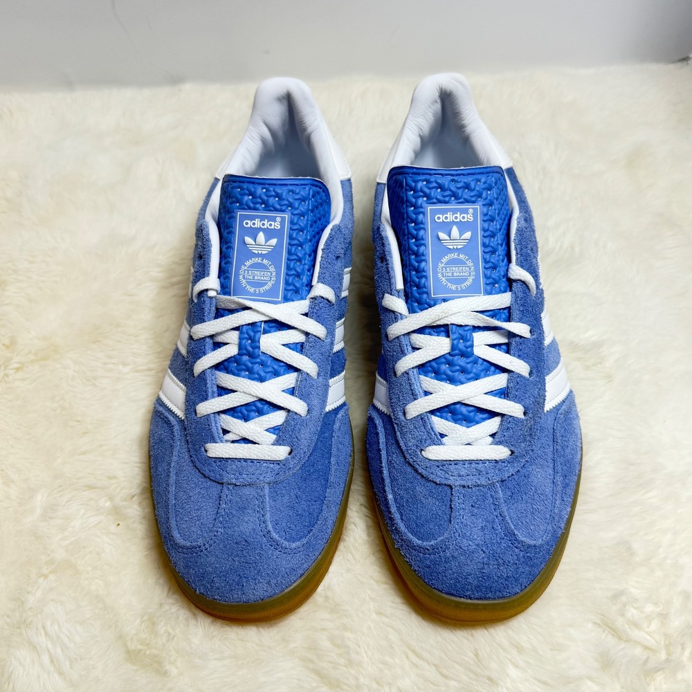 NEW Adidas Gazelle Indoor "Blue Fusion Gum" Sneakers HQ8717 Women's Size 8 - Picture 3 of 14